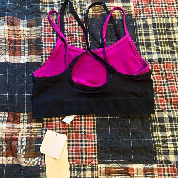 Fabletics Blue and Pink Seamless Sports Bra - Picture 6 of 6
